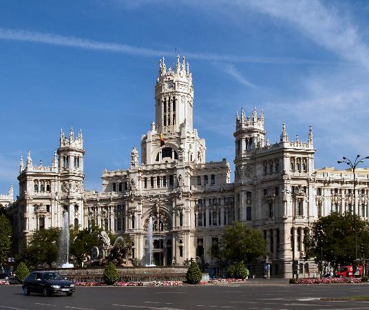 Plaza de Cibeles is one of the most beautiful tourist places in Madrid, Spain
