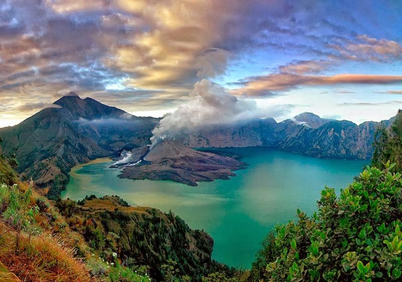 Mount Rinjani is one of the most important tourist places in Lombok, Indonesia