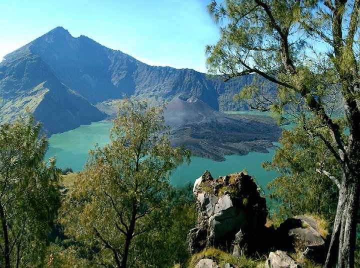 Mount Rinjani is one of the most important places of tourism in Lombok, Indonesia