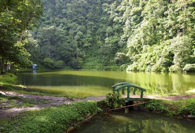The colorful lake in Puncak Indonesia