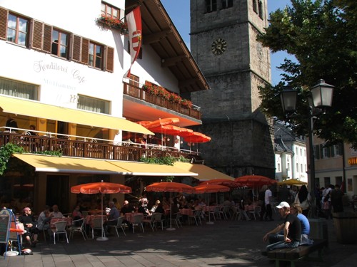 The old quarter of Zell am See, Austria