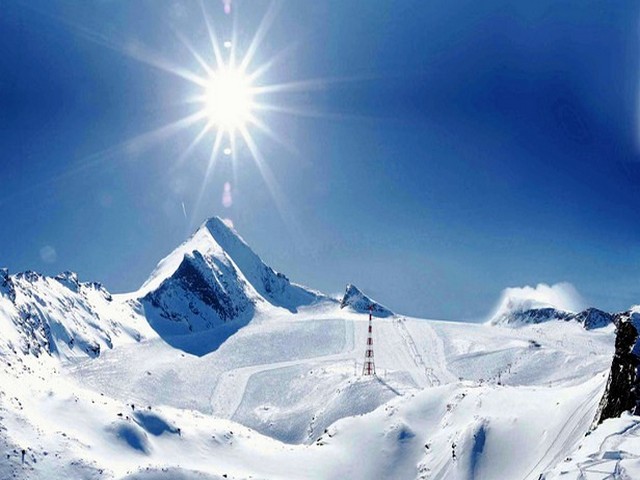 A scene of Kaprun Snow Summit