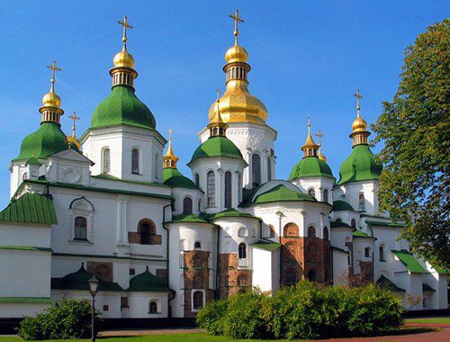 Saint Sophia Cathedral is one of the most beautiful tourist places in Kiev Ukraine