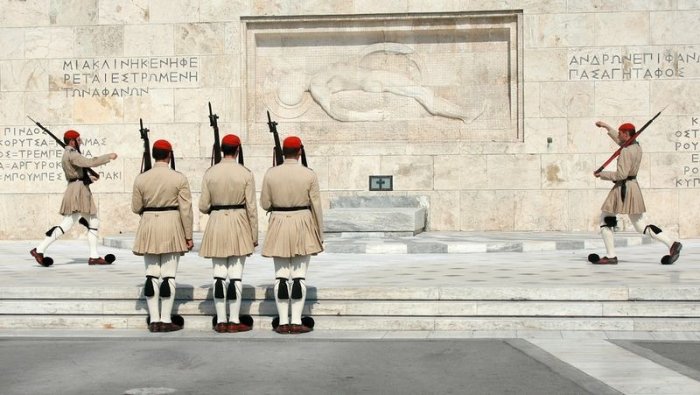 Teacher of the unknown soldier in Athens