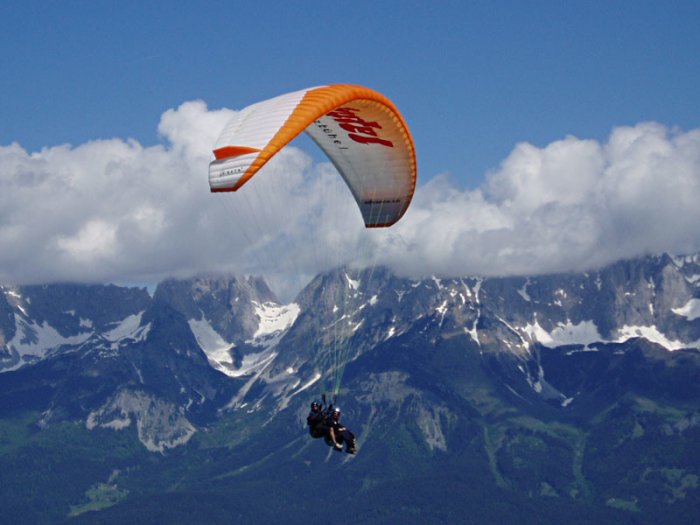 Paragliding in New Zealand.