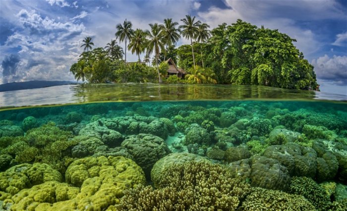Tourist places in the tropical Solomon Islands