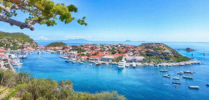 Tourist places on the French island of Saint Barthelemy