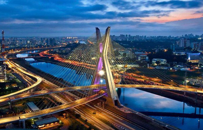 Where is São Paulo and the distance between it and the most important cities of Brazil?