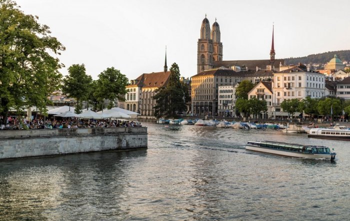 The banks of the River Limmat and Lake Zurich are full of life and activities