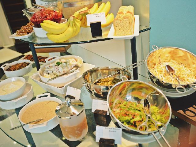 Dishes vary in the buffet of the Domain Hotel Bahrain