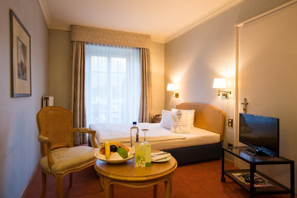 A room at the Lindner Grand Hotel Interlaken, one of the best and cheapest five-star Interlaken Hotels